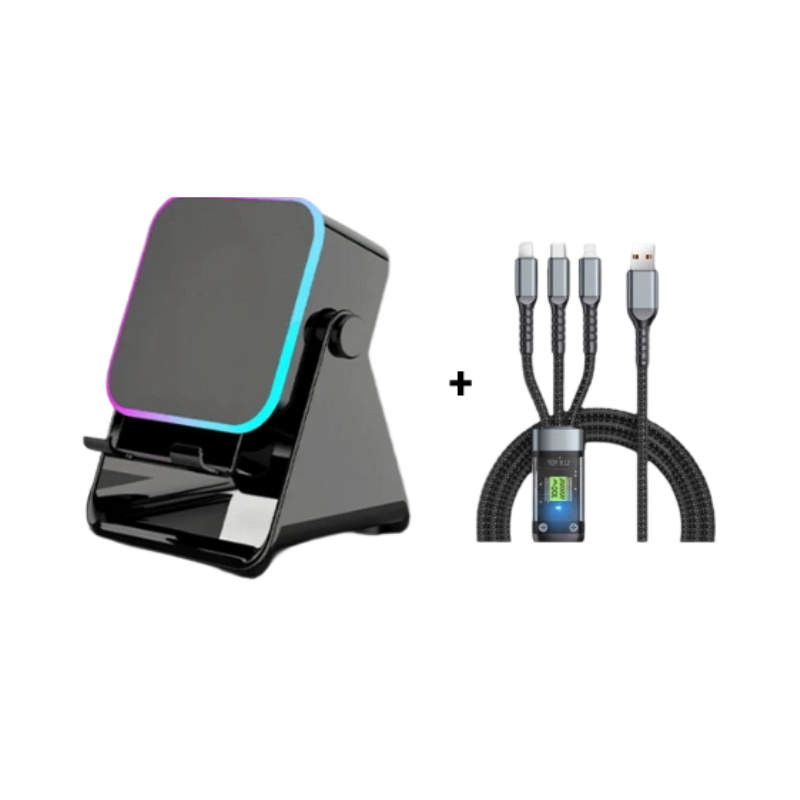 💎🔥 50% OFF 5-IN-1 WIRELESS SPEAKER STAND! 💎 Induction Audio, Phone Holder & Ambient Light🔥🔥