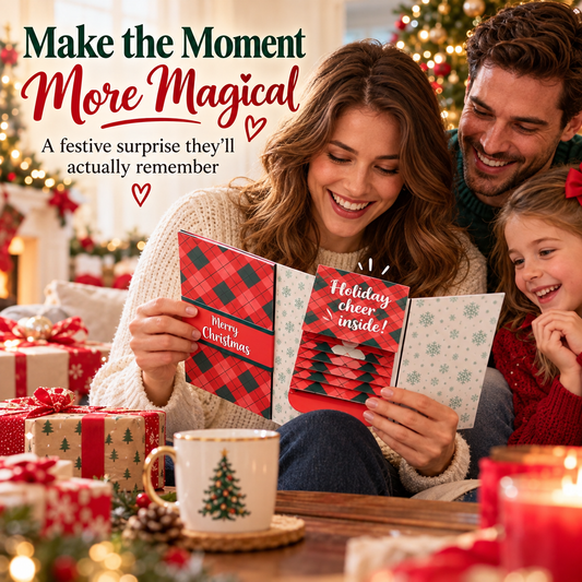 ⏰🎄LAST DAY 50% OFF - 2026 New🎅🎁 Waterfall Christmas Gift Card Booklet 💳✨🎄🎄🎄