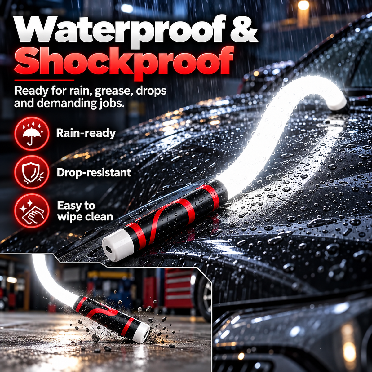 🔥Buy 3 Get 1 Free 🔥27" Flexible High-Lumen LED Car Repair Work Light