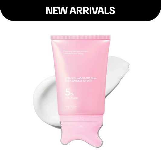 🦢Neck Wrinkle Eraser! Built-In Gua Sha Cream w/5% Anemarrhena Root Complex + PDRN Korean Skincare