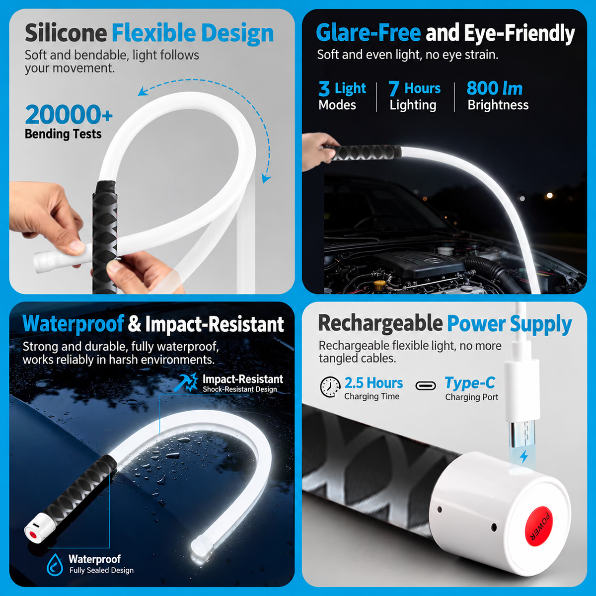 🔥Buy 3 Get 1 Free 🔥27" Flexible High-Lumen LED Car Repair Work Light