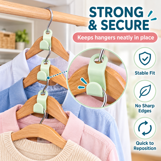 Space Saving Hangers Connector Hooks 20 Counts, High Load-bearing Clothes Hanger Connector Hooks, Hooks for Hangers, Random Colors