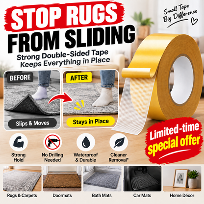 Buy 3 Get 2 Free Double-Sided Heavy Duty Tape — Strong, Waterproof & Clean Removal