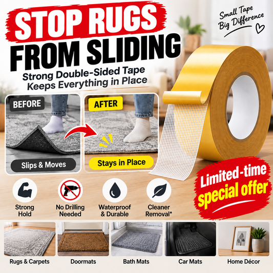 Buy 3 Get 2 Free Double-Sided Heavy Duty Tape — Strong, Waterproof & Clean Removal