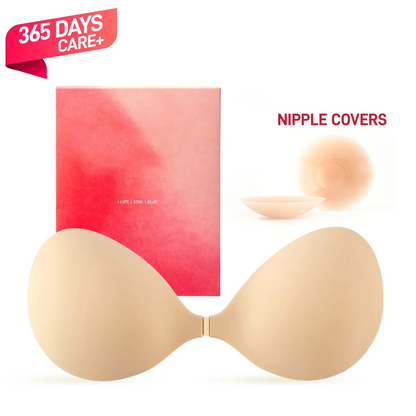 🔥🔥Sticky Bra – VIRAL No.1  🔥🔥 Push-up Sticky Bra, Waterproof & Sweat-proof Invisible Bra, Reusable Silicone Adhesive Bra for Women, Includes Storage Board & Replaceable Pads