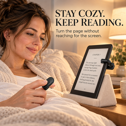 Hands-free phone stand + Bluetooth remote. Portrait & landscape mode. Wireless Page Turner, CameraShutter Video Recording for iOSAndroid, Phone Selfie Accessory, Gifts for Men Women,