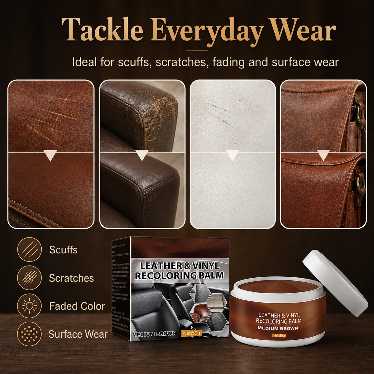 🥳2026 HOT SALE🥳💞50K+ SOLD!🛋️✨ 50% OFF! Leather Repair Paste – Fills scratches & scuffs, restores texture. Available in multiple colours. Save your favourite sofa! 💺🛡️