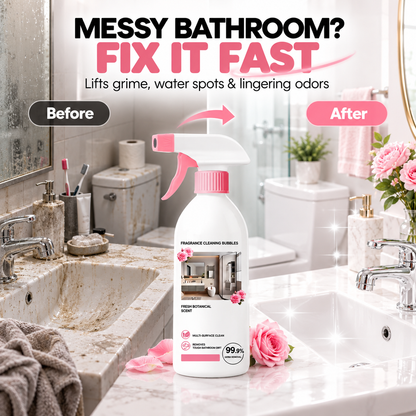Buy 2 bottle get 2 free Tired of Stubborn Bathroom Grime? Rose Scent Bathroom Foam Cleaner Spray,Multi-purpose Bathroom Cleaner for Tub & Sink