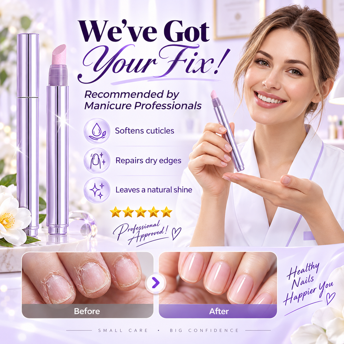 💟Buy 3 Get 3Free 💅3-in-1 Nail Care Serum Oil Pen – Cuticle Remover, Nail Polish Remover & Nail Oil Treatment
