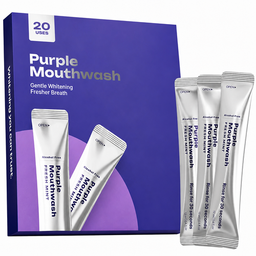 Cancel Yellow Stones in 30 Seconds with Purple Color Correcting Mouthwash