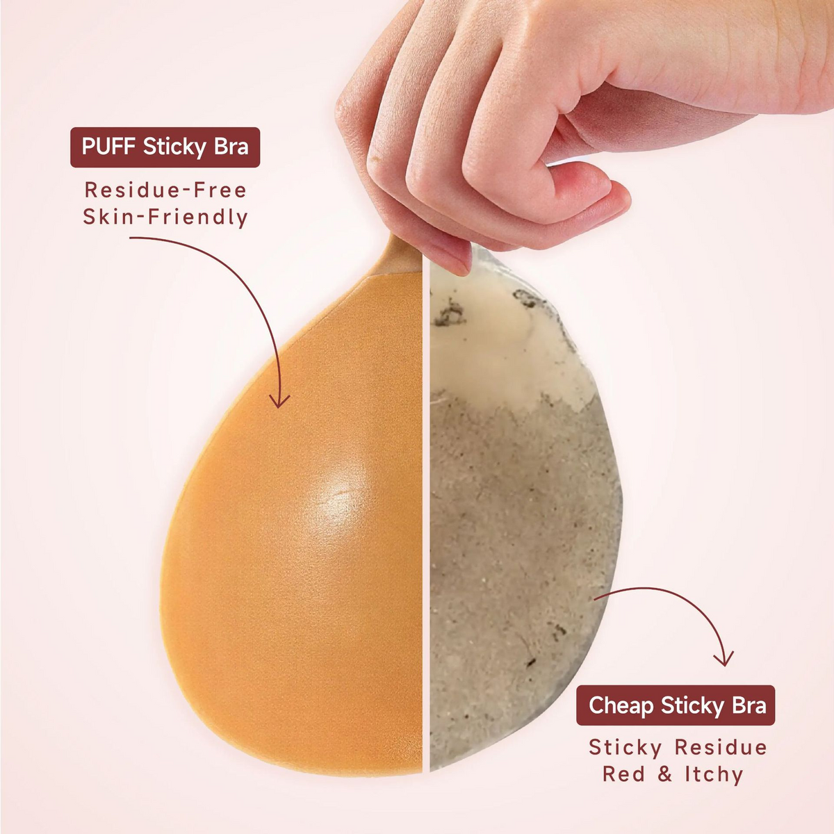 🔥🔥Sticky Bra – VIRAL No.1  🔥🔥 Push-up Sticky Bra, Waterproof & Sweat-proof Invisible Bra, Reusable Silicone Adhesive Bra for Women, Includes Storage Board & Replaceable Pads