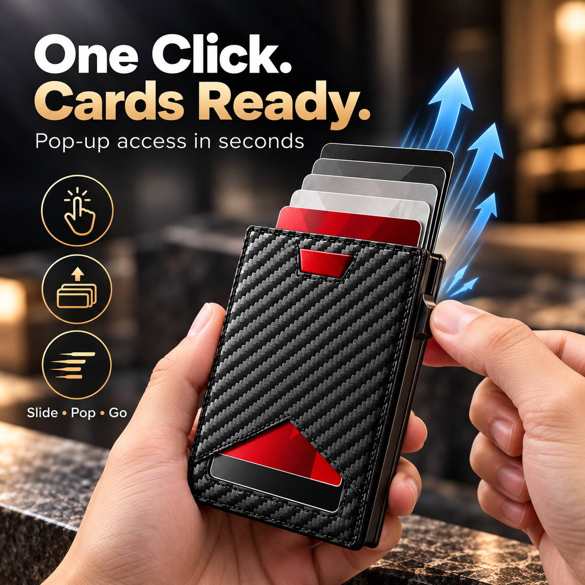 RFID Blocking Carbon Fiber Wallet ✅ Slim design | Holds cards + cash 💵EDC upgrade every guy wants 🔧
