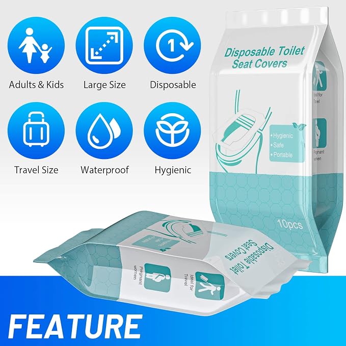 Toilet Seat Covers Disposable - Waterproof