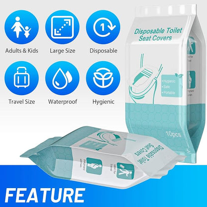 Toilet Seat Covers Disposable - Waterproof