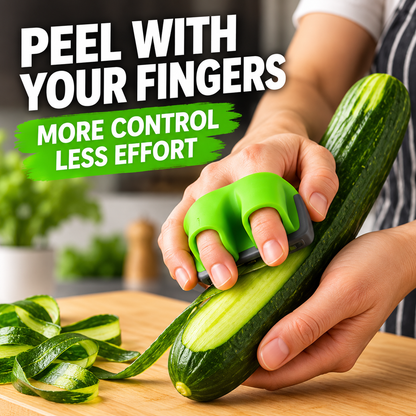 Hand Vegetable Peeler Palm Peeler Rubber Finger Grips Comfortable to Peel Pumpkin, Carrot, Cucumber, Potato and More
