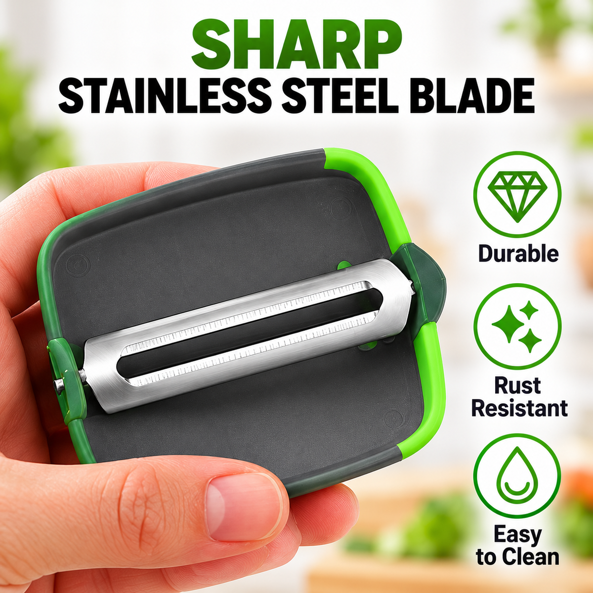 Hand Vegetable Peeler Palm Peeler Rubber Finger Grips Comfortable to Peel Pumpkin, Carrot, Cucumber, Potato and More