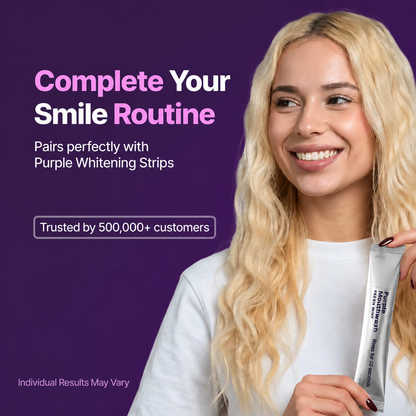 Cancel Yellow Stones in 30 Seconds with Purple Color Correcting Mouthwash