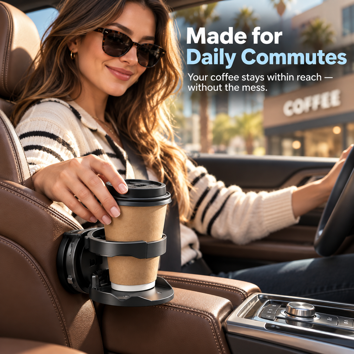 📢📢50% OFF !! ⏰Car Seat Headrest Cup Holder with Hooks