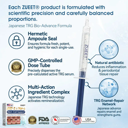 𝙕𝙐𝙀𝙀𝙏® BMP-2 x TGF-β (Stem Cell Support) Whitening, Regenerating, and Repairing Dental Gel - Results in 7 days💎