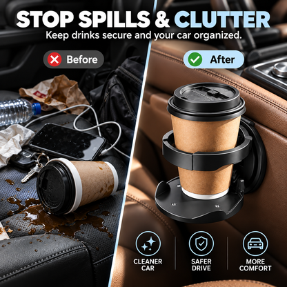 📢📢50% OFF !! ⏰Car Seat Headrest Cup Holder with Hooks