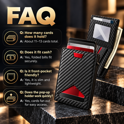 RFID Blocking Carbon Fiber Wallet ✅ Slim design | Holds cards + cash 💵EDC upgrade every guy wants 🔧