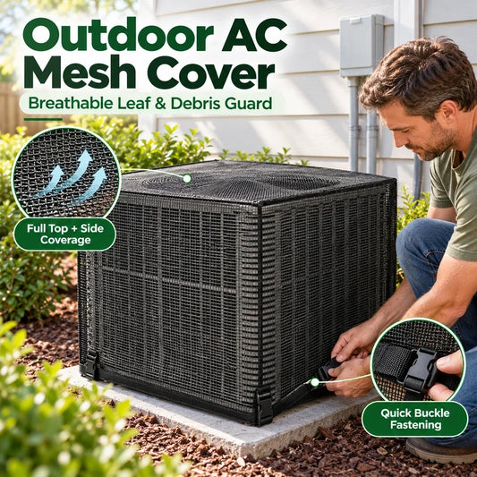❄️ Heavy-Duty Mesh AC Cover – All-Season Outdoor Protection {24.02 in W x 24.02 in Dx 29.92 in H}