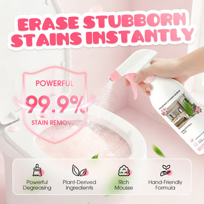 Buy 2 bottle get 2 free Tired of Stubborn Bathroom Grime? Rose Scent Bathroom Foam Cleaner Spray,Multi-purpose Bathroom Cleaner for Tub & Sink