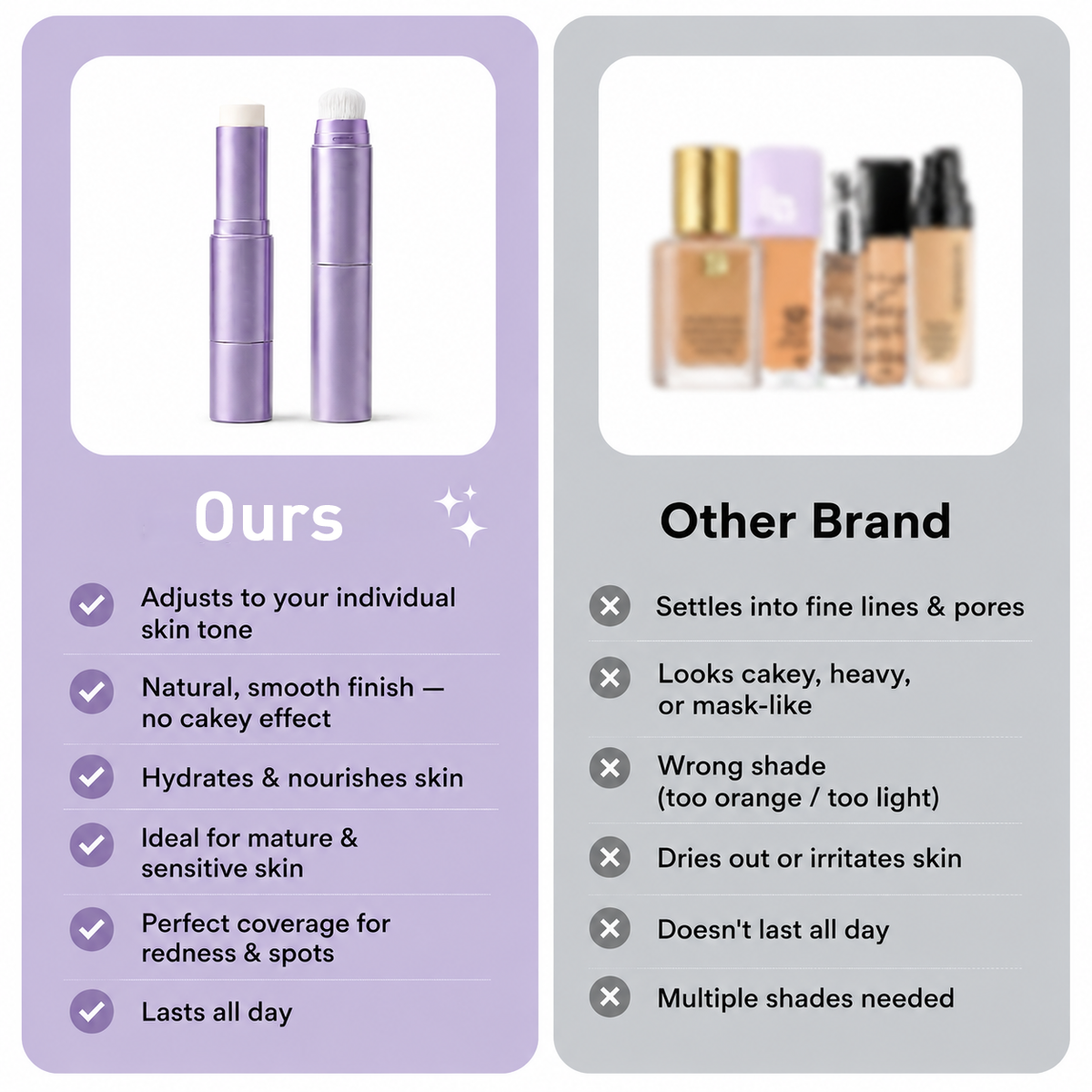 🔥 Buy 3 Get 2 FREE✨Changing Foundation Stick – The stick that makes mature skin glow again✨