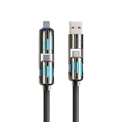 Buy 1 Get 1Free -4-in-1 Fast Charging Cable – 6.6FT USB-C Multi-Connector Cord