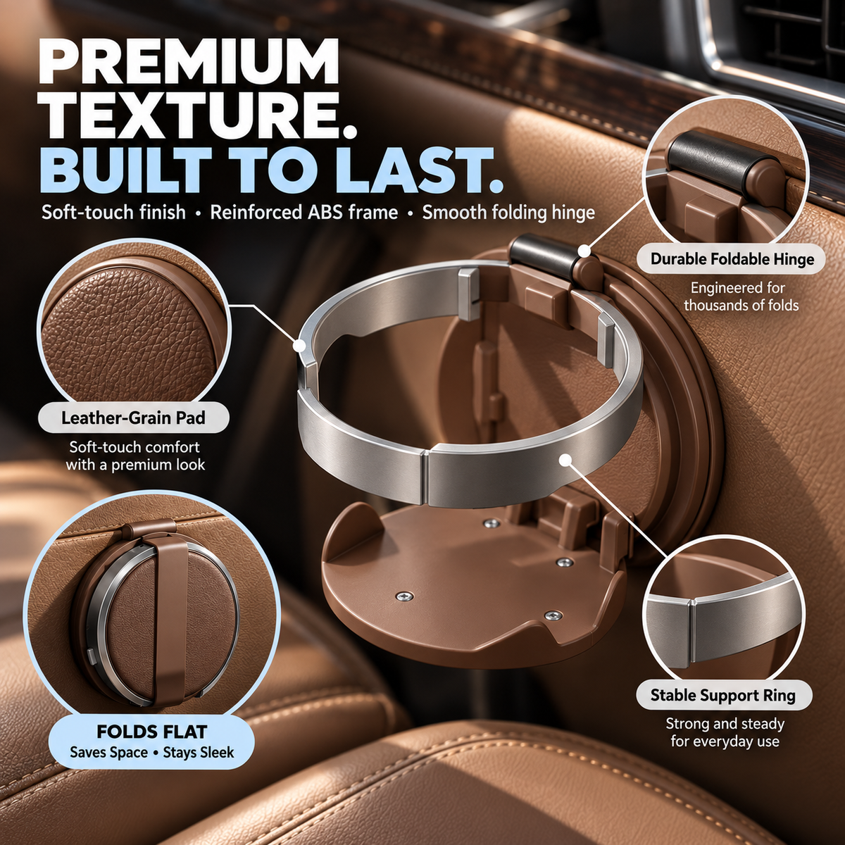 📢📢50% OFF !! ⏰Car Seat Headrest Cup Holder with Hooks