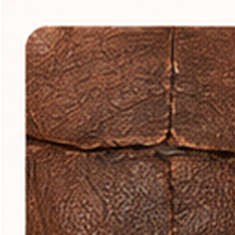 Severely cracked leather