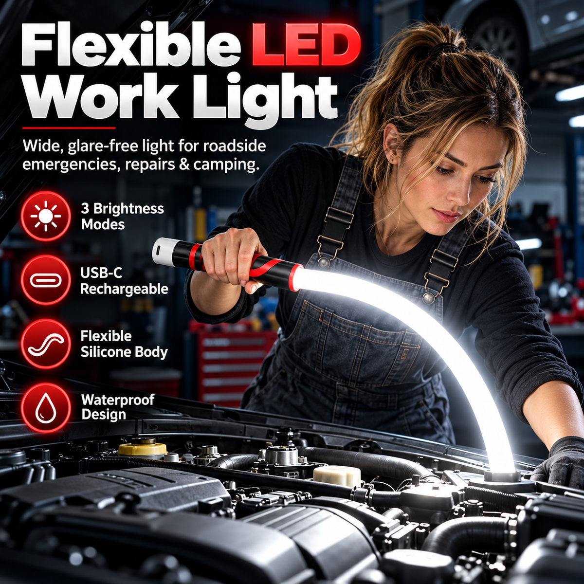 🔥Buy 3 Get 1 Free 🔥27" Flexible High-Lumen LED Car Repair Work Light