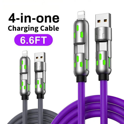 Buy 1 Get 1Free -4-in-1 Fast Charging Cable – 6.6FT USB-C Multi-Connector Cord