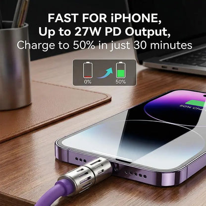 Buy 1 Get 1Free -4-in-1 Fast Charging Cable – 6.6FT USB-C Multi-Connector Cord
