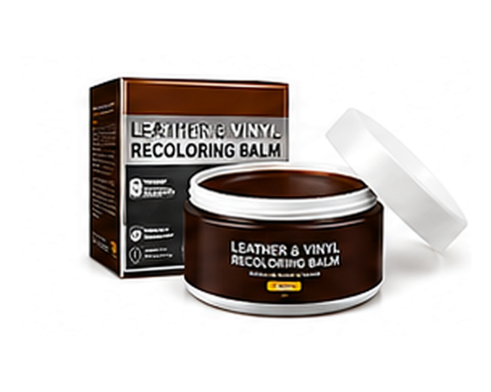 Dark brown leather recoloring balm