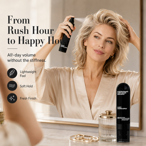 🍑✨Hair volumizing spray with peach scent, long-lasting, gives more body, light styling spray for straight, flat hair