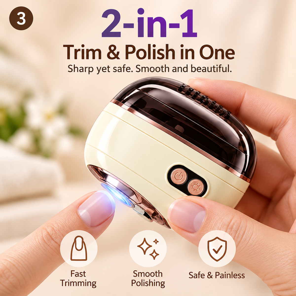 ✂️LIMITED-TIME DEAL ! 💅2-in-1 Smart Electric Nail Clipper & Polisher🌟