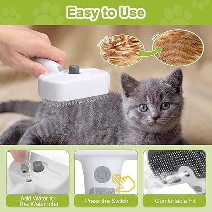 Pet Steam Brush, 3-in-1 Cat and Dog