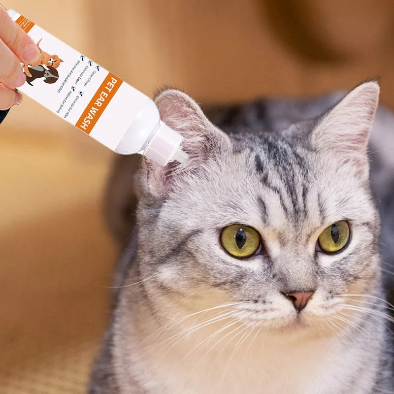 🐾 BUY 2 GET 1 FREE! ✨ Pet Ear Cleaner - Gentle Formula with Soothing Aloe for Dogs & Cats, Prevents Infections & Odor