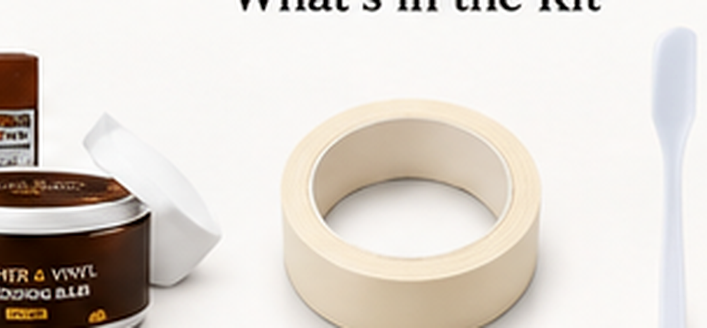 Leather recoloring balm application kit