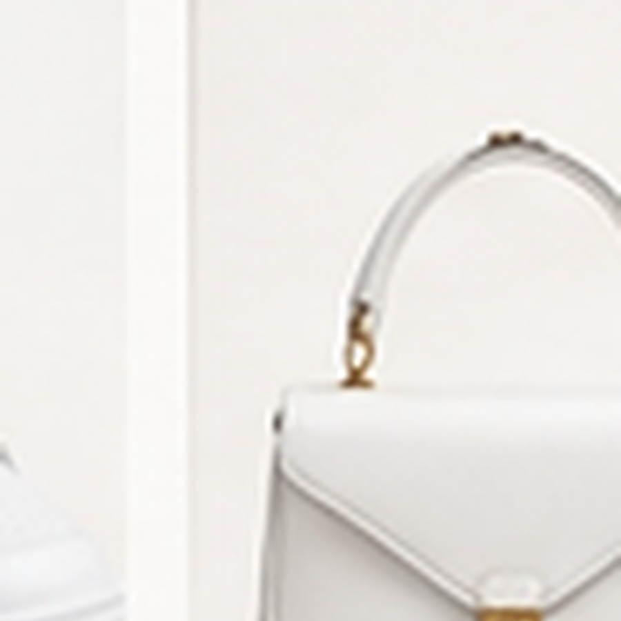 White leather bag