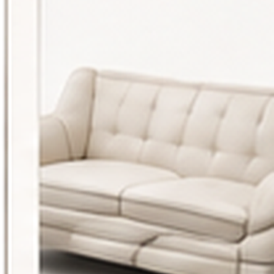 White leather sofa