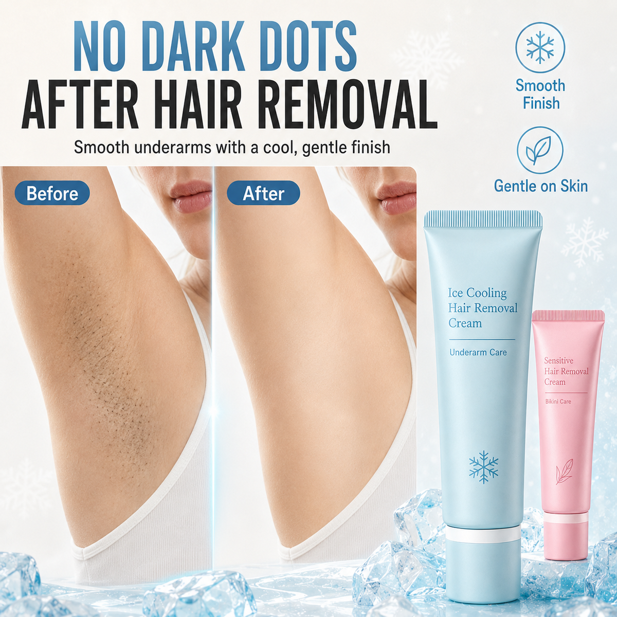 ✨Enjoy fresh,❄️cool and gentle sensation throughout your hair‑removal routine.