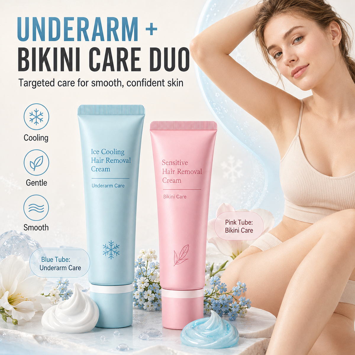 ✨Enjoy fresh,❄️cool and gentle sensation throughout your hair‑removal routine.