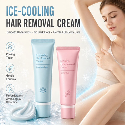 ✨Enjoy fresh,❄️cool and gentle sensation throughout your hair‑removal routine.