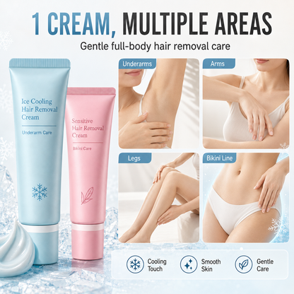 ✨Enjoy fresh,❄️cool and gentle sensation throughout your hair‑removal routine.