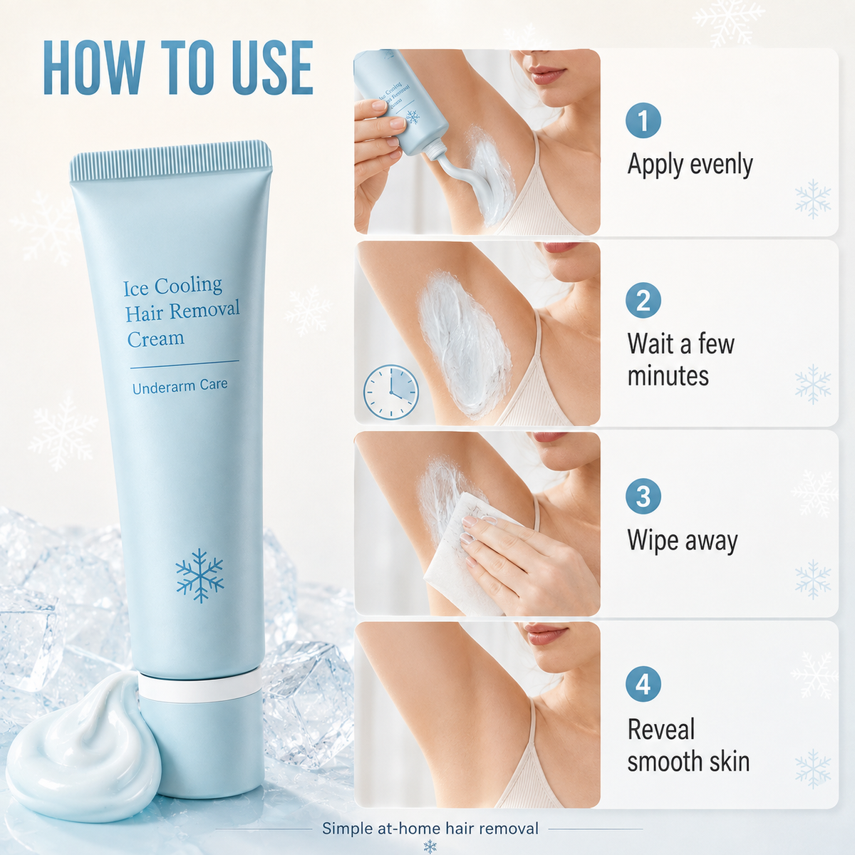 ✨Enjoy fresh,❄️cool and gentle sensation throughout your hair‑removal routine.