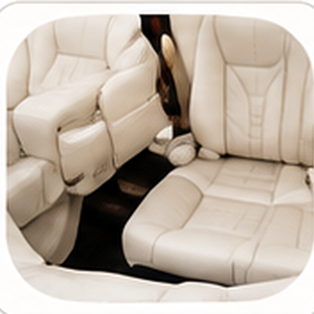 Light-colored leather car seats
