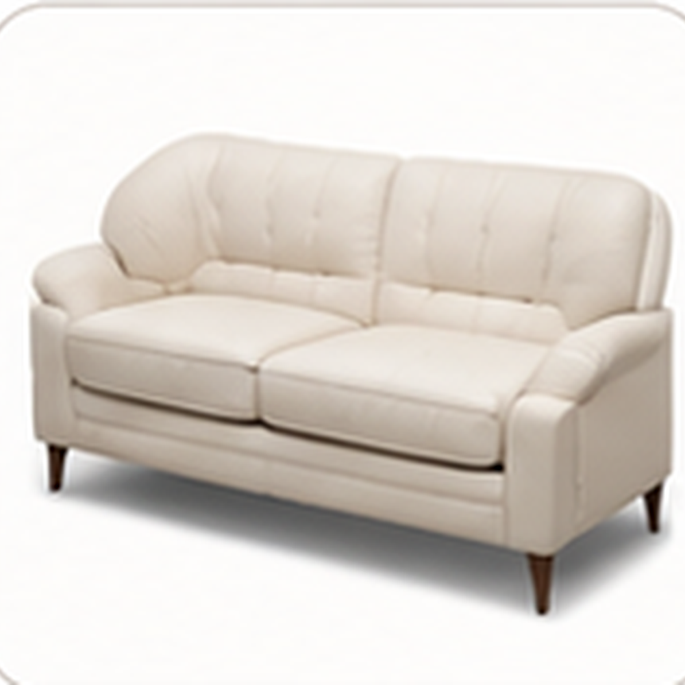 White leather sofa